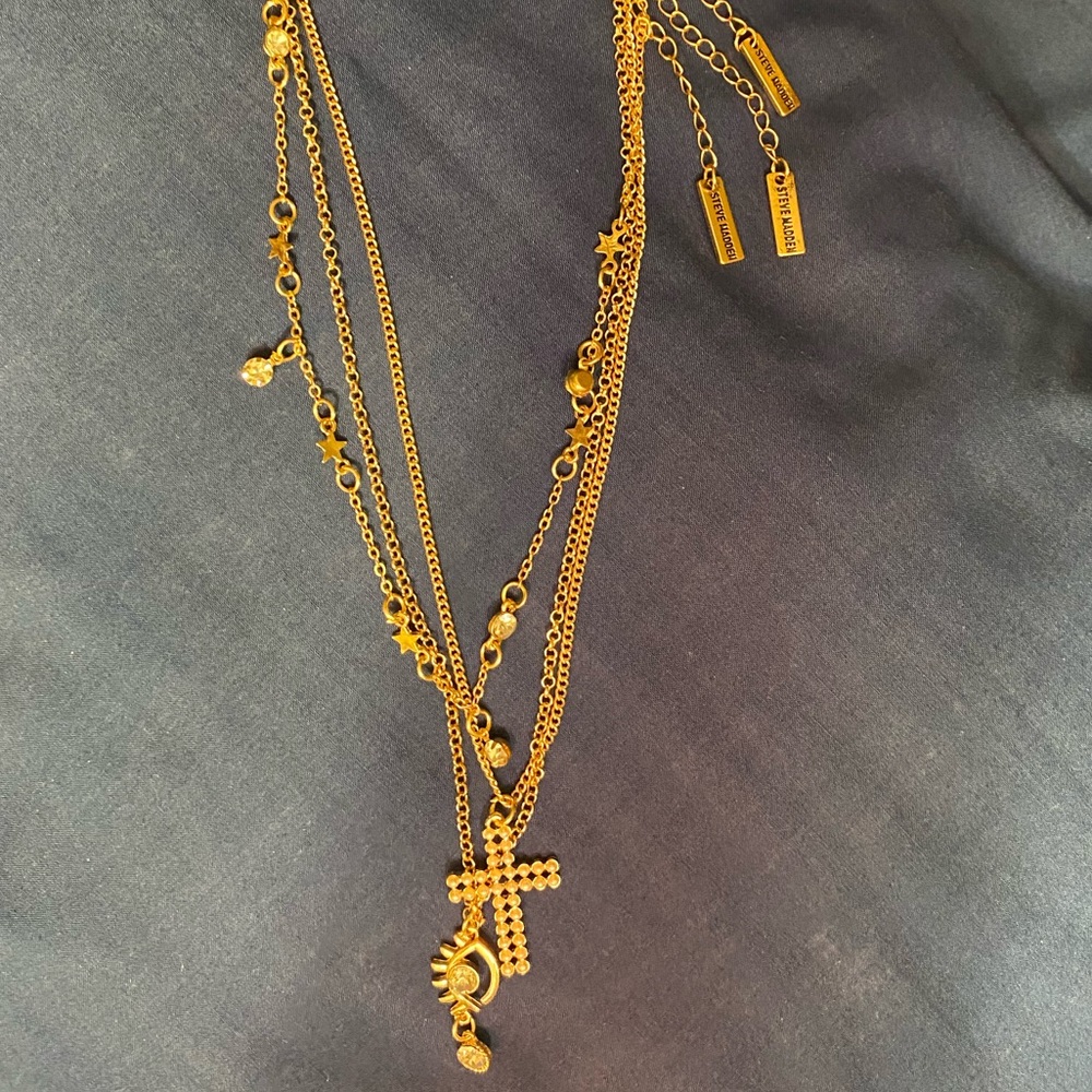 Steve Madden Gold Tone Necklace Trio!! NWT!!